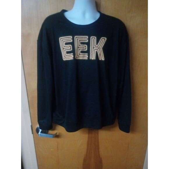 Hyde & Eek Men's Size XL Black Glow In The Dark Halloween Sleep Shirt - Picture 2 of 4